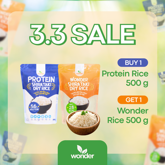 [B1G1] Wonder Health Protein Dry Shirataki Rice | Wonder Dry Shirataki Rice Low Calorie High Fiber Konjac Rice
