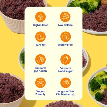 Wonder Black Shirataki Rice | Low Calorie Rice Alternative | Antioxidant-Rich | High Fiber | Gluten-Free | Vegan | Skin & Immune Support | Diet-Friendly Smart Rice