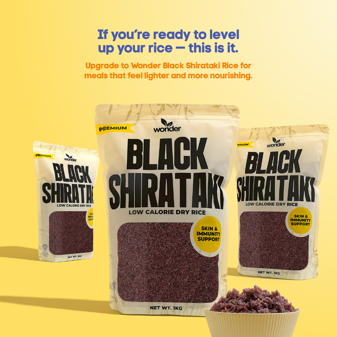 Wonder Black Shirataki Rice | Low Calorie Rice Alternative | Antioxidant-Rich | High Fiber | Gluten-Free | Vegan | Skin & Immune Support | Diet-Friendly Smart Rice