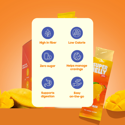 Wonder Super Jelly Mango, Zero Sugar, 4g Fiber, Low Calorie, Keto Friendly