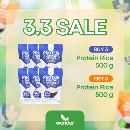 [B3G3] Wonder Health Protein Dry Shirataki Rice 500g | High Protein | Low Calorie | High Fiber