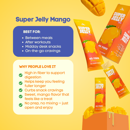 Wonder Super Jelly Mango, Zero Sugar, 4g Fiber, Low Calorie, Keto Friendly