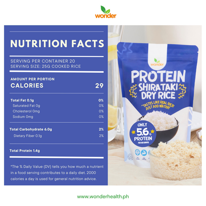 Wonder Protein Shirataki Dry Rice 500G