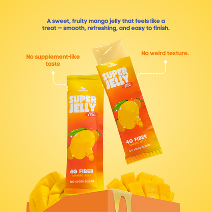Wonder Super Jelly Mango, Zero Sugar, 4g Fiber, Low Calorie, Keto Friendly