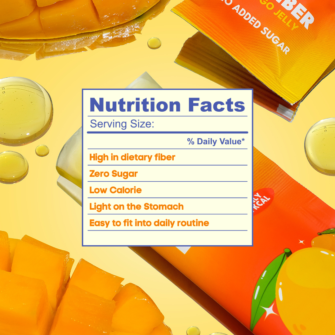 Wonder Super Jelly Mango, Zero Sugar, 4g Fiber, Low Calorie, Keto Friendly