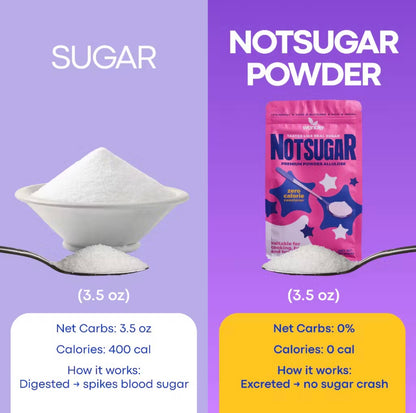 [Bundle of 3] NOTSUGAR™ Premium Powder Allulose Zero Sugar, Zero Calorie Sweetener,Diabetic Friendly