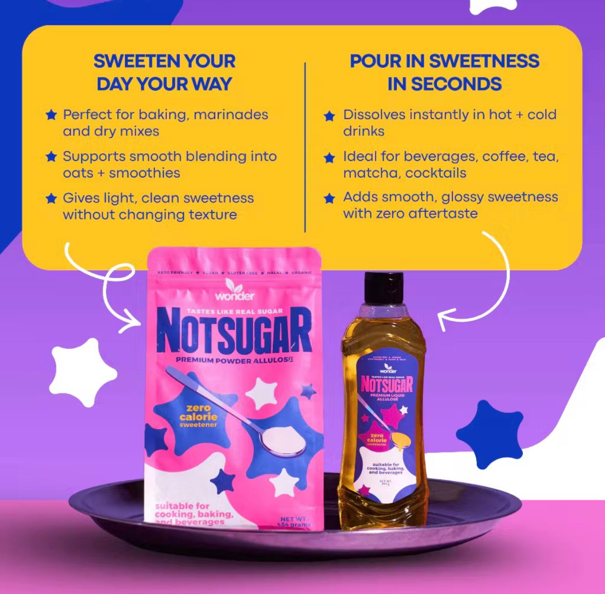[Bundle of 3] NOTSUGAR™ Premium Liquid Allulose | Zero Calorie Sweetener | Low Carb Sugar Substitute