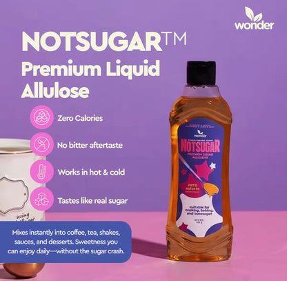 [Bundle of 3] NOTSUGAR™ Premium Liquid Allulose | Zero Calorie Sweetener | Low Carb Sugar Substitute