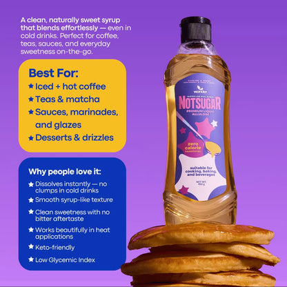 [Bundle of 3] NOTSUGAR™ Premium Liquid Allulose | Zero Calorie Sweetener | Low Carb Sugar Substitute