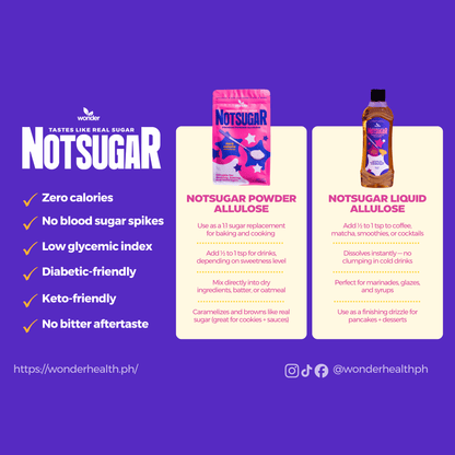 NOTSUGAR™ Premium Powder Allulose Zero Sugar, Zero Calorie Sweetener