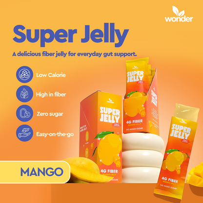 Wonder Super Jelly Mango, Zero Sugar, 4g Fiber, Low Calorie, Keto Friendly