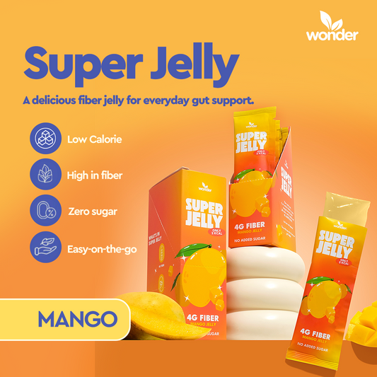 Wonder Super Jelly Mango, Zero Sugar, 4g Fiber, Low Calorie, Keto Friendly