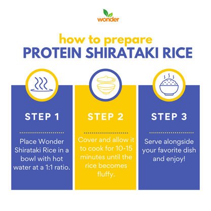 [B1G1] Wonder Health Protein Dry Shirataki Rice | Wonder Dry Shirataki Rice Low Calorie High Fiber Konjac Rice