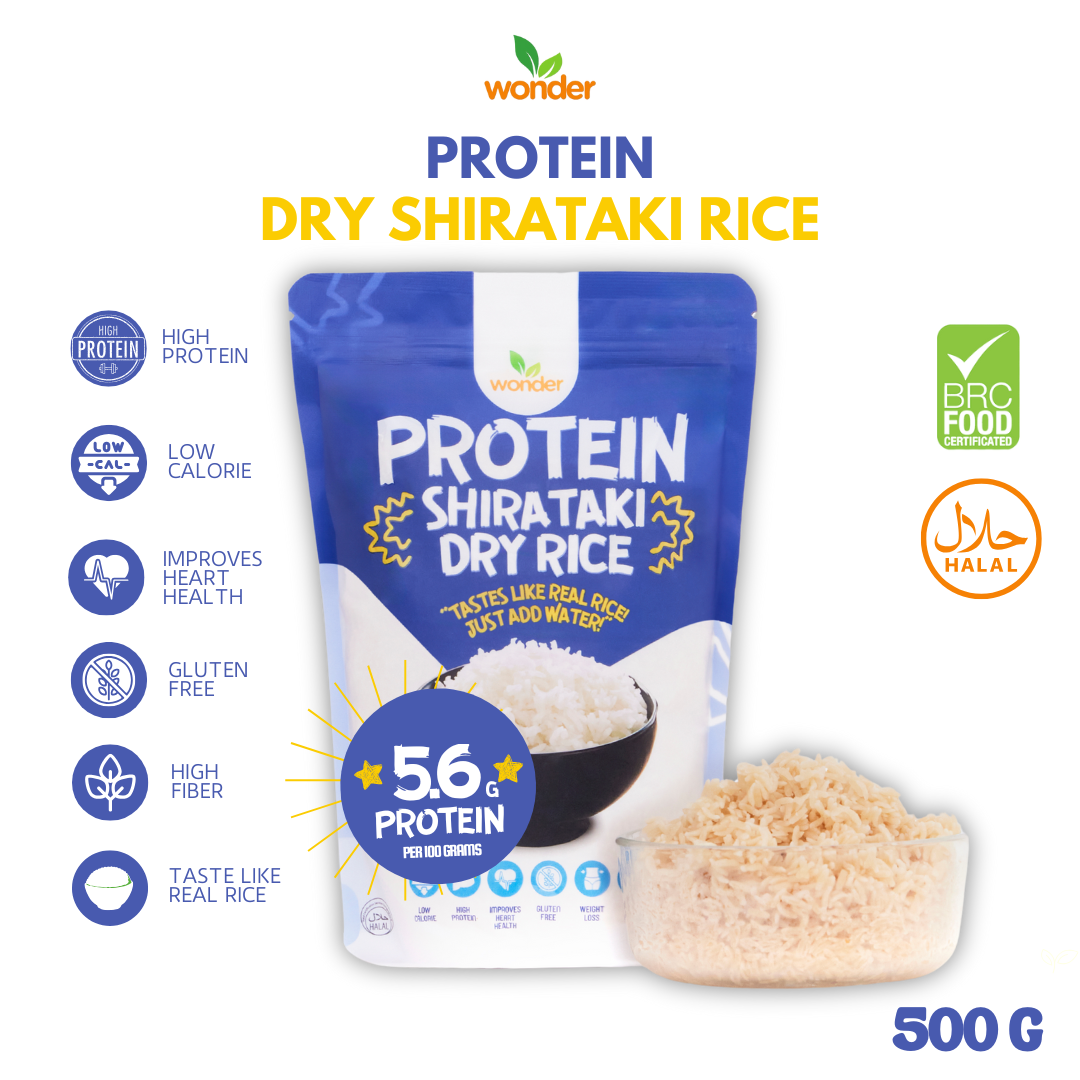 [Bundle of 2] Wonder Health Protein Dry Shirataki Rice 500g I Low carb, Source of Fiber