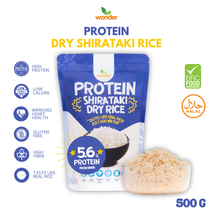 [Bundle of 2] Wonder Health Protein Dry Shirataki Rice 500g I Low carb, Source of Fiber
