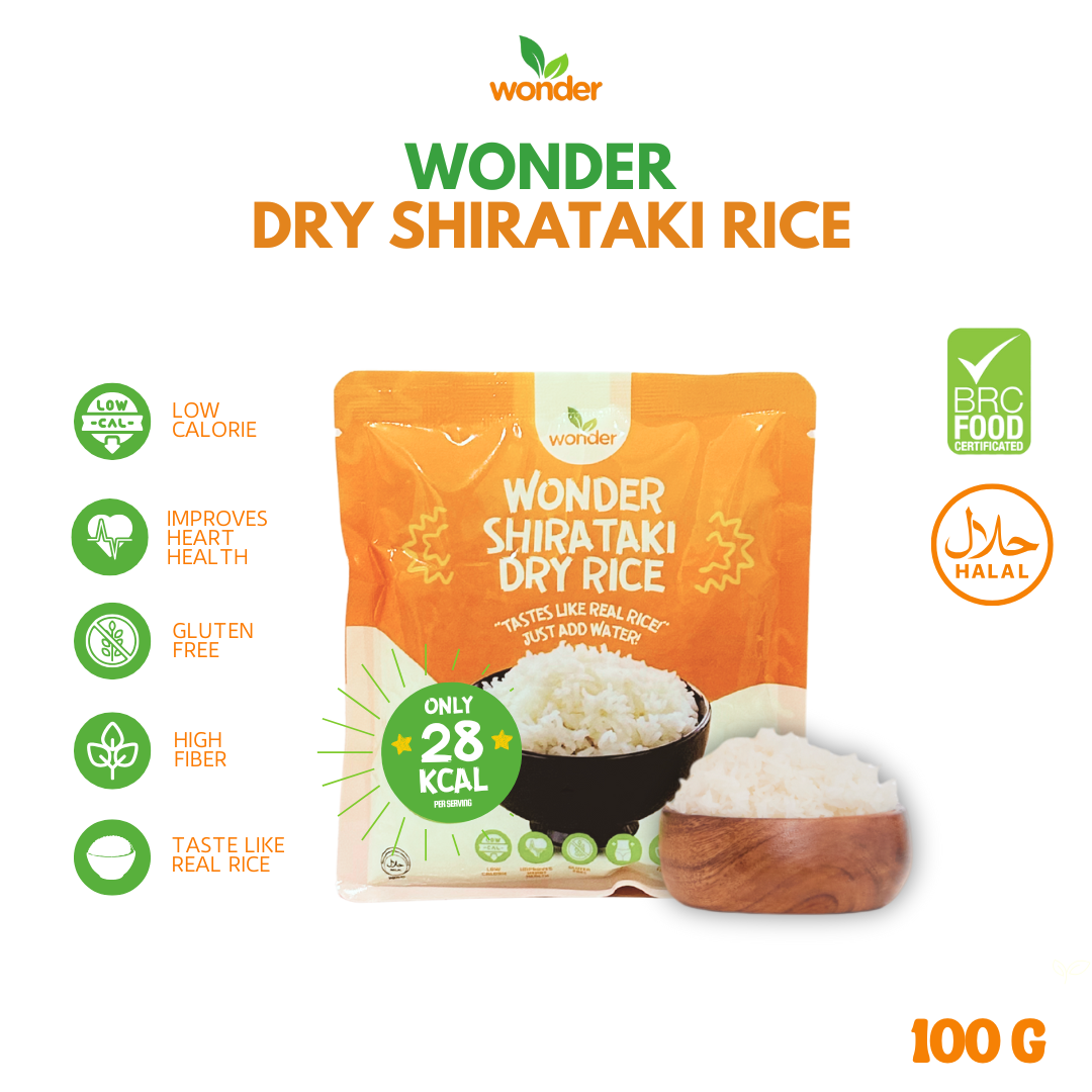 [Bundle of 10] Wonder Health Dry Shirataki Rice in 100G | Low Carb, Rice Alternative